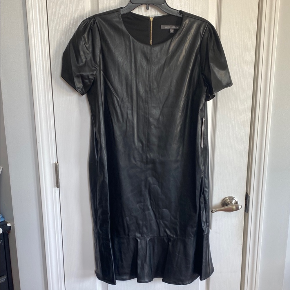 Black Faux Leather Dress